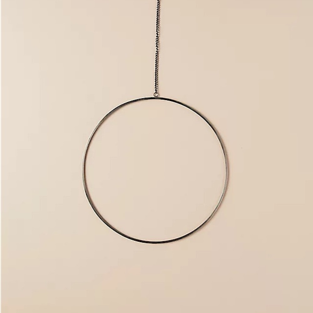 Anthropologie Minimalist Silver Wall Hanging